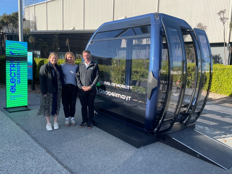 Emma Foulkes, Hayley Stockdale and John Seely at Electrify Queenstown web