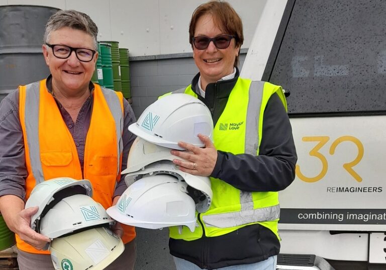 Hard hat recycling Naylor Love, Commercial Construction