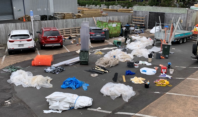 Phase 3 - all the plastic laid out - WEB